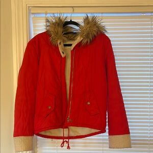 Red Fur-Trimmed Jacket